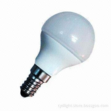 P45 2W LED Bulb with 9 LEDs, 140lm, 2,700K, Conductive Plastic + Glass Cover